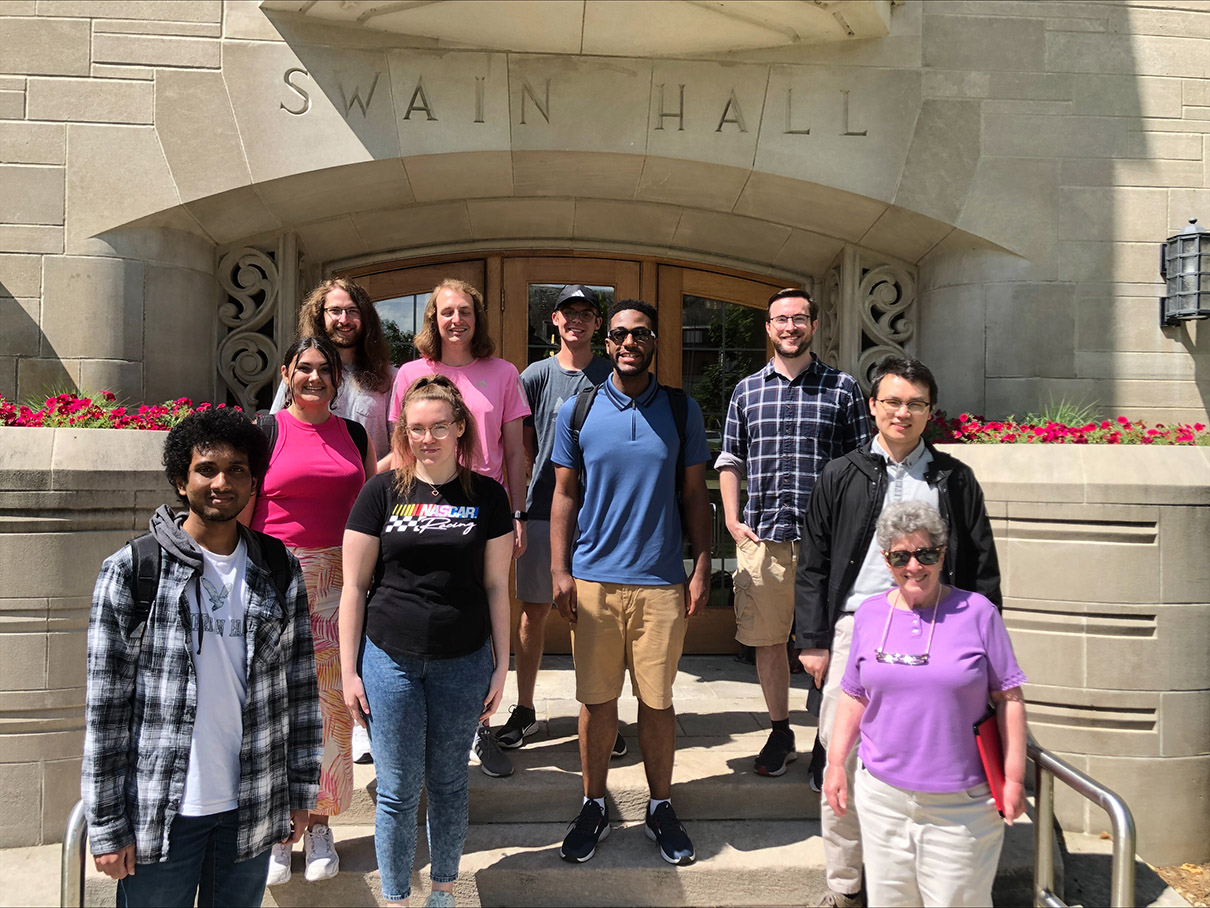 Alice Palma Students and Mentors from Left to Right: Arnob Rasul, Izzy Flores, Robert Howard, Heather Samonski, Kyle Hixenbaugh, Jace Rusznak, Isaac da Silva, Zack Maas, Xian-Yu Wang, Caty Pilachowski